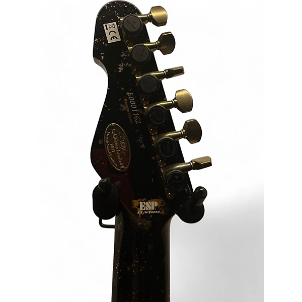 Used 2017 ESP Exhibition Limited Edition Snapper Blast Maziora Gold Leaf Solid Body Electric Guitar