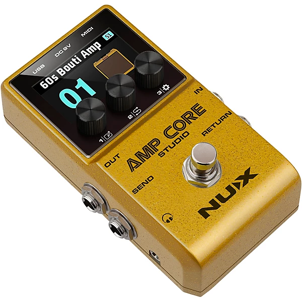 NUX Amp Core Studio Amp Modeling Pedal Gold