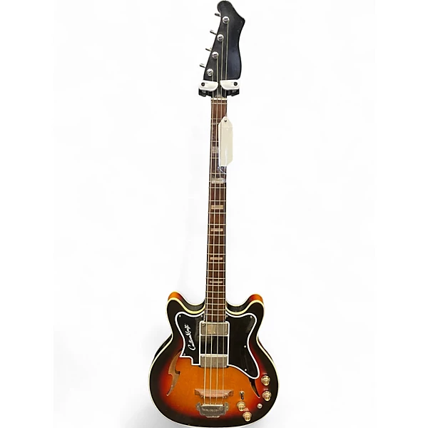 Used 1960s Custom Kraft Bone Buzzer 2 Color Sunburst Electric Bass Guitar