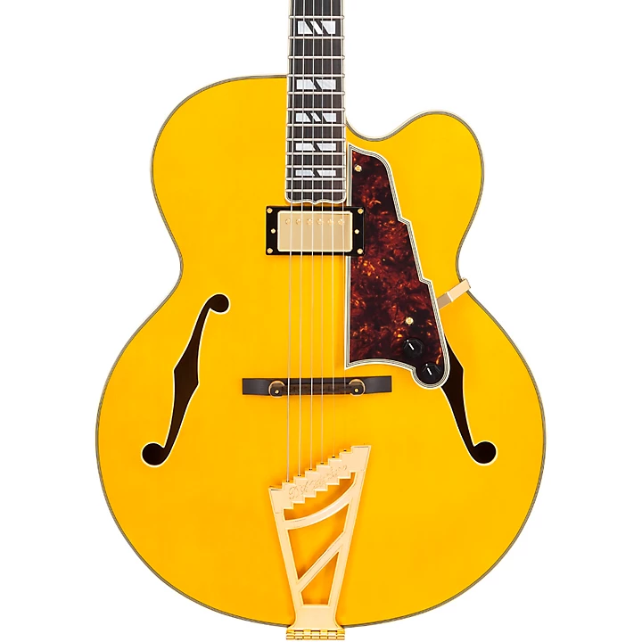 Excel EXL 1 Hollowbody Electric Guitar w Seymour Duncan 59 Humbucker Amber