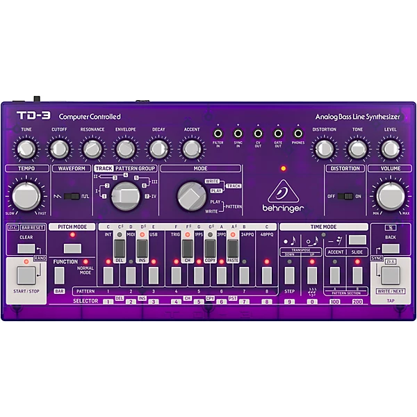 TD 3 GP Analog Bass Line Synthesizer Purple