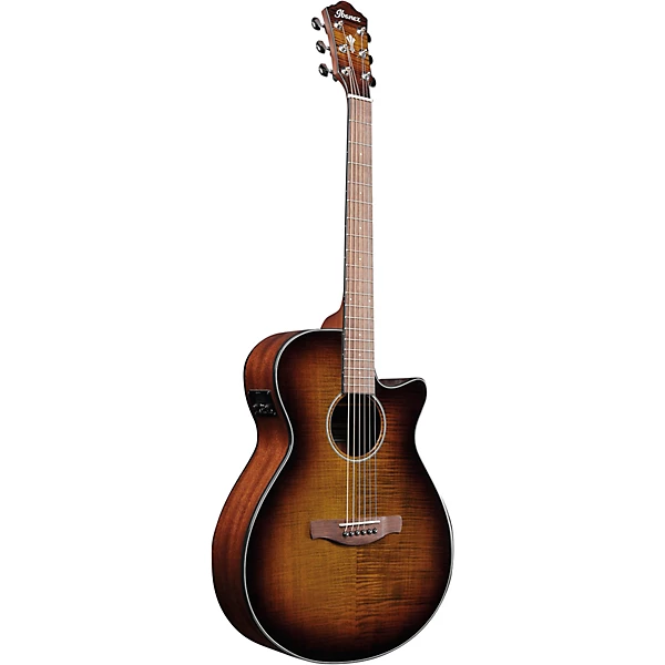 AEG70 Flamed Maple Top Grand Concert Acoustic Electric Guitar Pack Tiger Burst