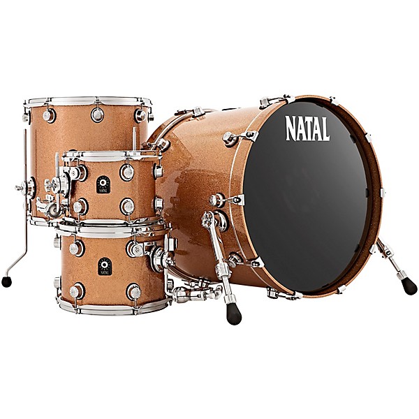 Natal Drums Cafe Racer US Fusion 22 4 Piece Shell Pack With 22 Bass Drum Level 1 Champagne Sparkle K46694004001000.gc