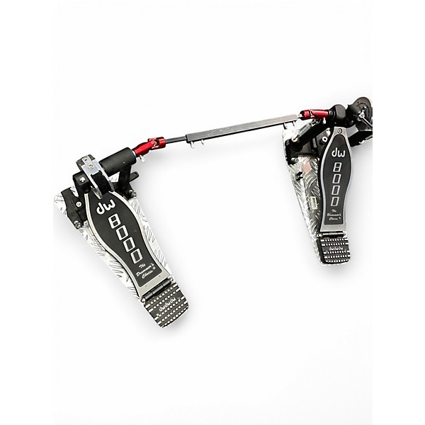 DW Used DW 8000 Series Double Kick Pedal Double Bass Drum Pedal.gc