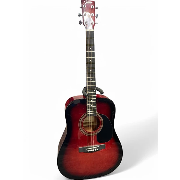 Used Johnson JG 610 R Red Burst Acoustic Guitar