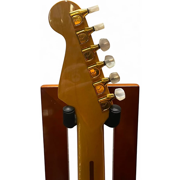 Vintage 1983 Fender Gold Elite Stratocaster Black Solid Body Electric Guitar