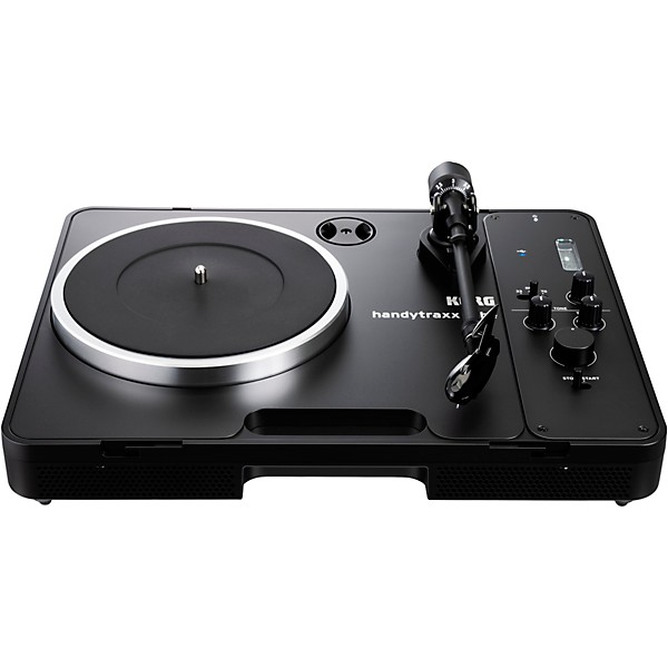 handytraxx tube J Limited Edition Portable Record Player with NuTube and Jico Clipper MM Cartridge Black Silver