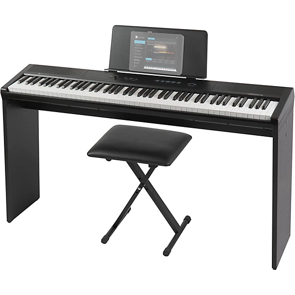 Legato LE Pack 88 Key Digital Piano with Power Supply Sustain Pedal Wooden Stand and Bench