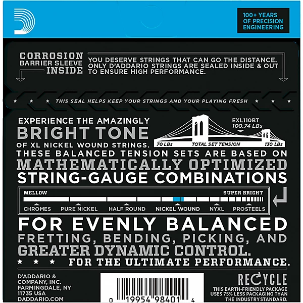 EXL110BT Balanced Tension Lite Electric Guitar Strings Single Pack