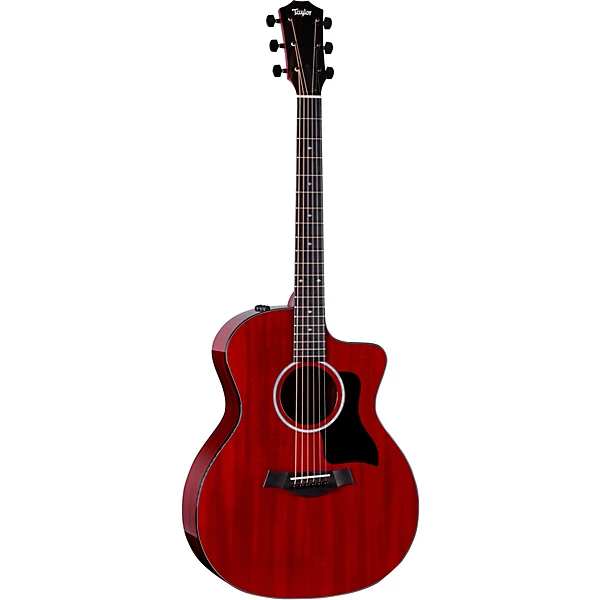 Taylor 224ce Mahogany Special Edition Grand Auditorium Acoustic Electric Guitar Trans Red