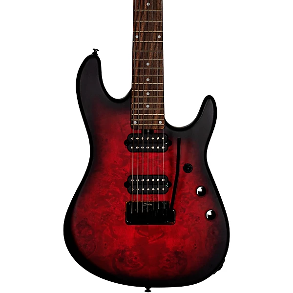 Sterling by Music Man Jason Richardson Cutlass Signature 7 String Electric Guitar Dark Scarlet Burst Satin