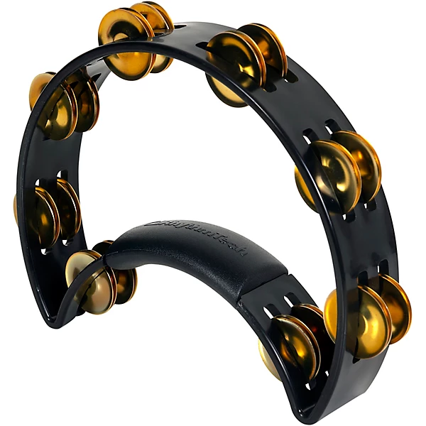 Rhythm Tech Tambourine With Brass Jingles Black 9.5 in.