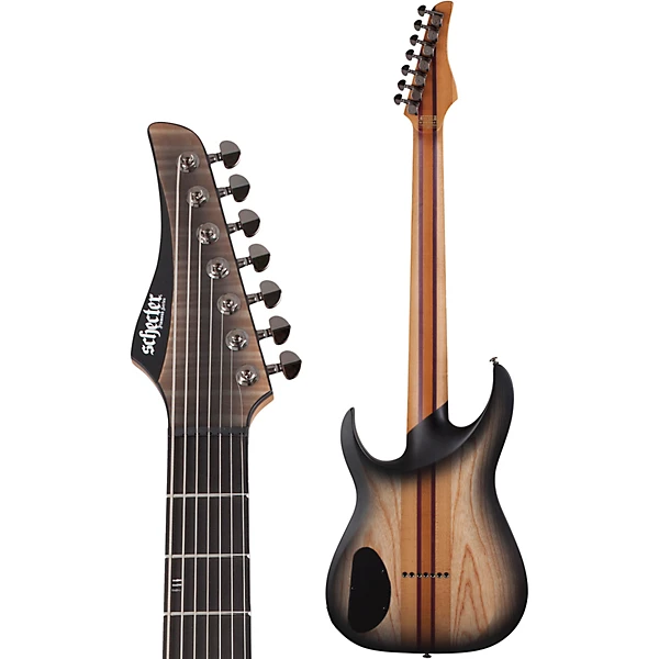 Banshee Mach 7 String Extended Electric Guitar FalloutBurst