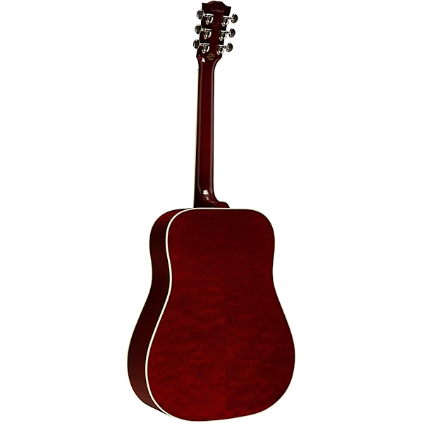 Hummingbird Standard 3A Quilt Limited Edition Acoustic Electric Guitar Wine Red