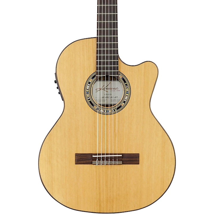 Verea Cutaway Acoustic Electric Nylon Guitar Natural