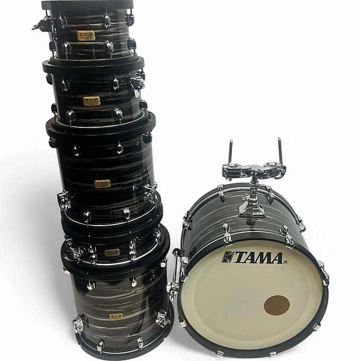 TAMA Used TAMA 6 piece SLP Limited Edition Studio Maple Charcoal Oyster Drum Kit