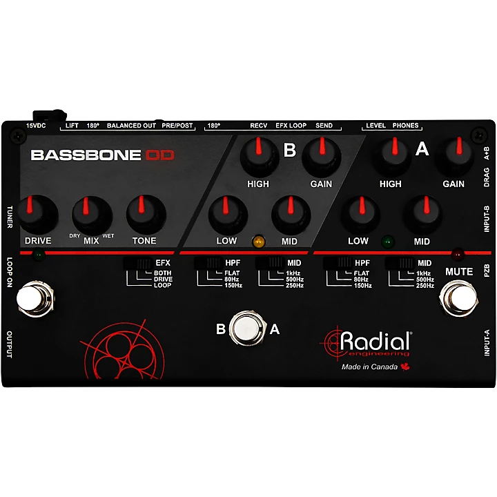 Radial Engineering Bassbone OD Bass Preamp With Overdrive