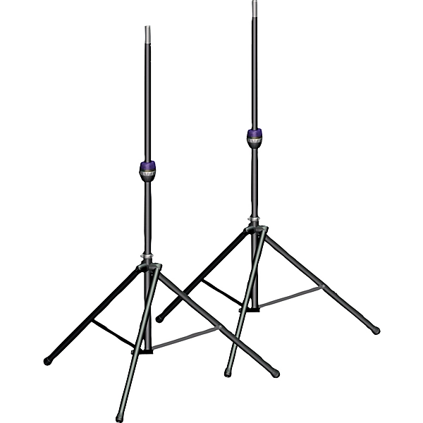 TS 99BL Tall Leveling Leg Speaker Stand Pair Black