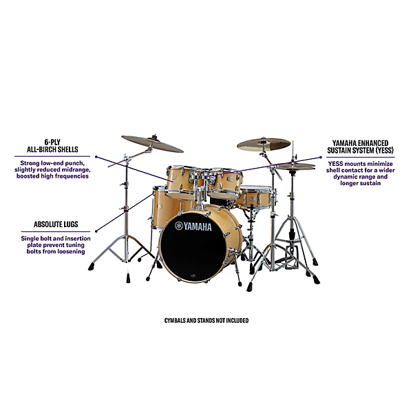 Yamaha Stage Custom Birch 5 Piece Shell Pack With 20\
