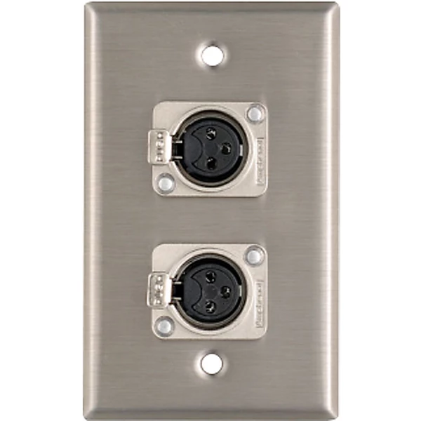 WP1013 Dual XLR Female Wall Plate
