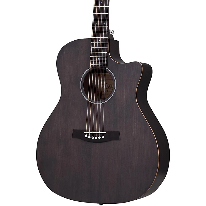 Deluxe Acoustic Guitar See Thru Black