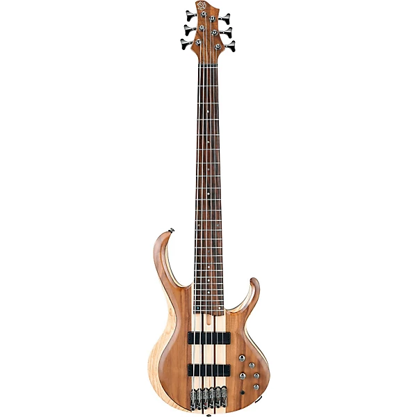BTB746 6 String Electric Bass Guitar Low Gloss Natural