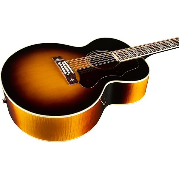 Gibson J 185 12 String Limited Edition Acoustic Electric Guitar Vintage Sunburst