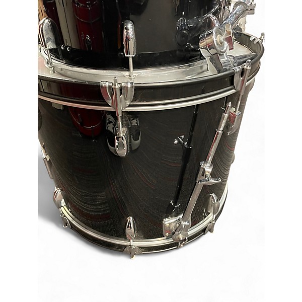 Groove Percussion Used Groove Percussion 5 Piece Drumset Black Drum Kit.gc