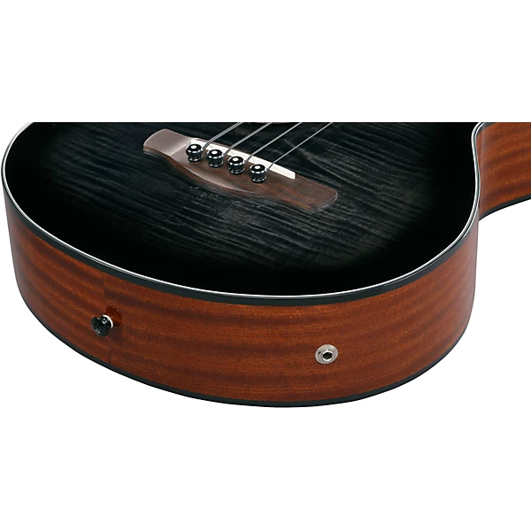 AEGB25E Grand Concert Acoustic Electric Bass Guitar Transparent Black Sunburst