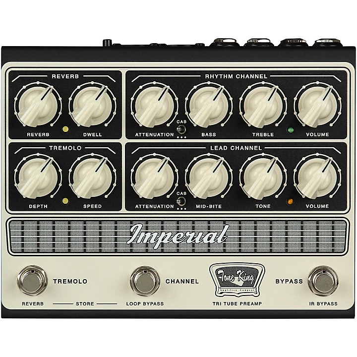 Imperial Preamp Effects Pedal Cream and Black