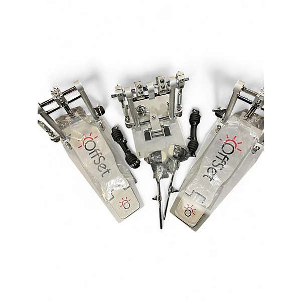 OffSet Used OffSet Brushed Silver Double Bass Drum Pedal.gc