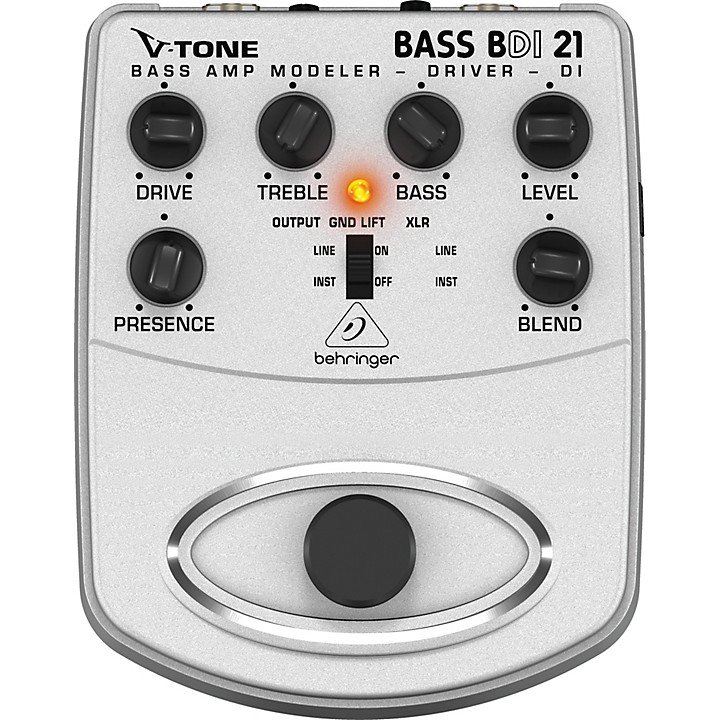 Behringer BDI21 V Tone Bass Driver Bass Amp Modeler/Direct Recording Preamp/DI Box Pedal