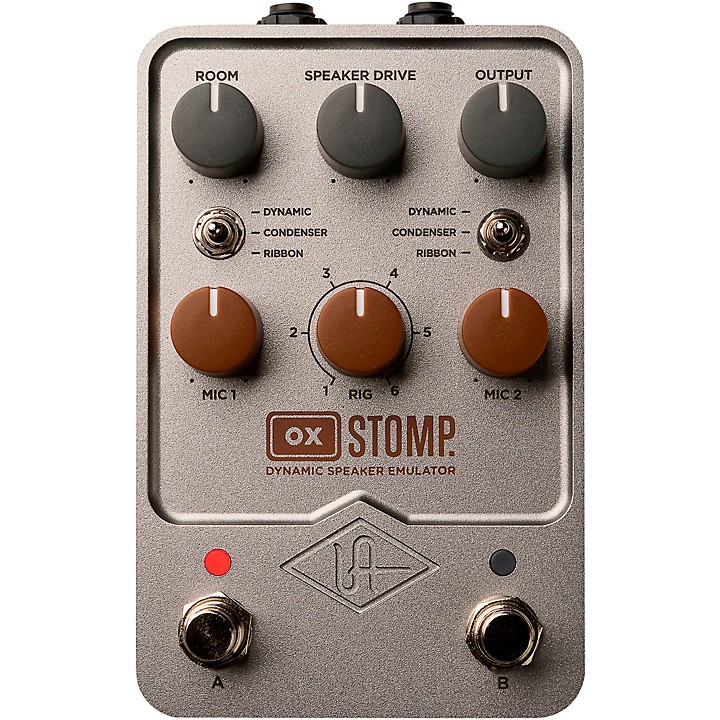 UAFX OX Stomp Dynamic Speaker Emulator Effects Pedal Silver