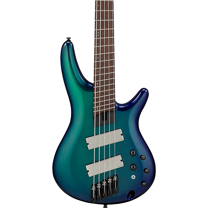Ibanez SRMS725 5 String Multi Scale Electric Bass Guitar Blue Chameleon