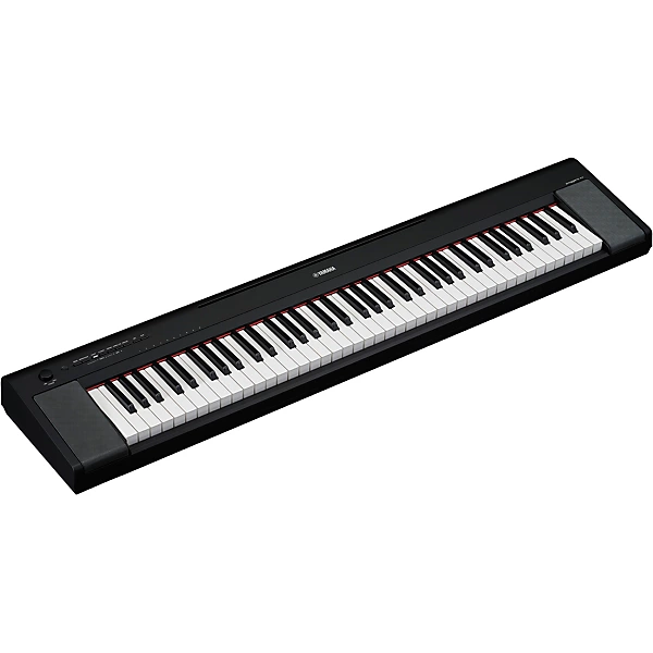 Piaggero NP 35 76 Key Portable Keyboard With Power Adapter Black Beginner Package
