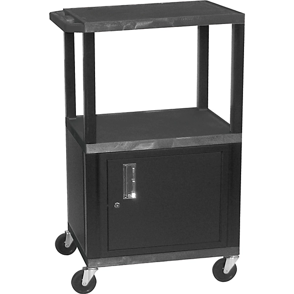Tuffy Plastic 26 to 42 3 Shelf Cart Black