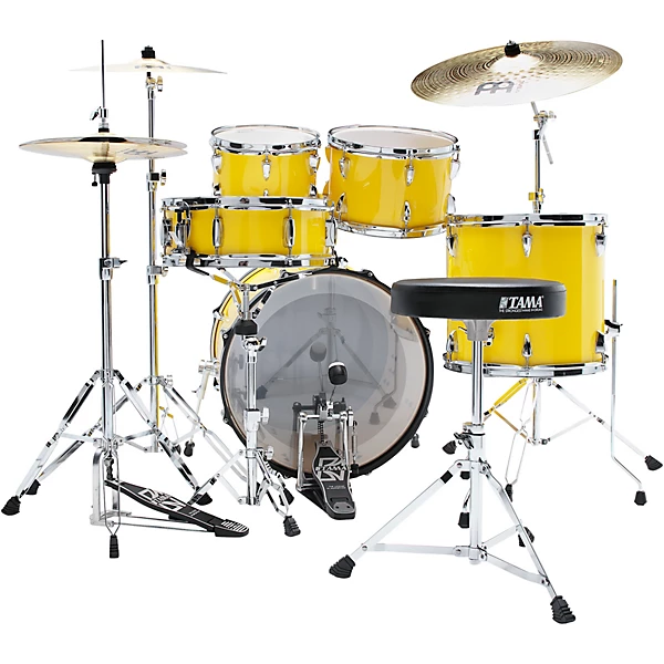 Imperialstar 5 Piece Complete Drum Set With 20 Bass Drum Electric Yellow