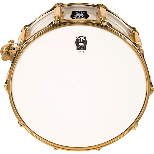 WFLIII Drums Signature Metal Snare Drum With Gold Hardware 14 x 6.5 in. White Sparkle