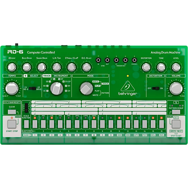 RD 6 LM Analog Drum Machine Green Translucent