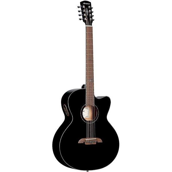 Alvarez ABT60CE 8 String Baritone Acoustic Electric Guitar Black