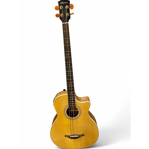 Used Hohner EAB65 Natural Acoustic Bass Guitar