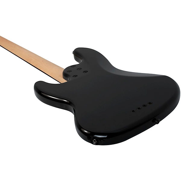 Schecter Guitar Research J 4 Rosewood Fingerboard Electric Bass Gloss Black Black Pickguard