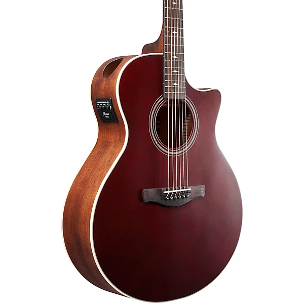 AE100 Grand Auditorium Acoustic Electric Guitar Burgundy Flat
