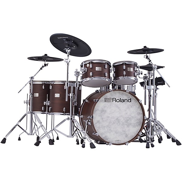 VAD716 V Drums Acoustic Design Electronic Drum Kit Satin Walnut Finish