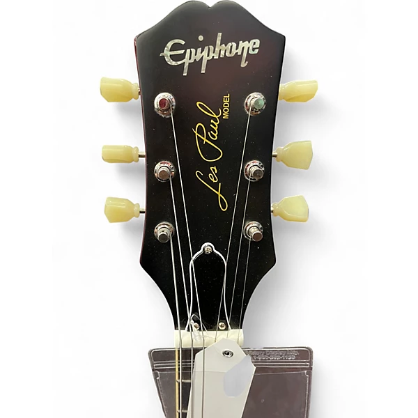 Epiphone Used 2021 Epiphone Limited Edition Les Paul Traditional Pro 2 Tone Sunburst Solid Body Electric Guitar.gc