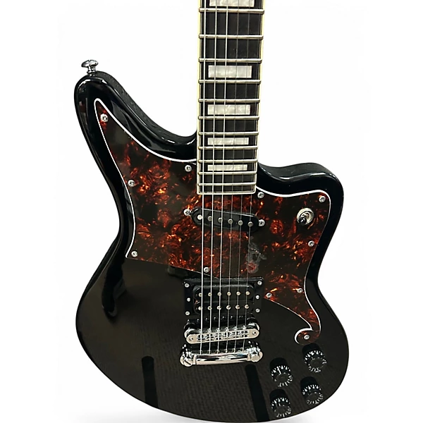 DAngelico Used DAngelico Premier Series Bedford Electric Guitar with Stopb Black Solid Body Electric Guitar.gc