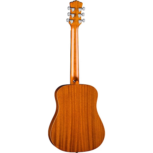 Luna Safari Tattoo 3/4 Size Travel Guitar Satin Mahogany