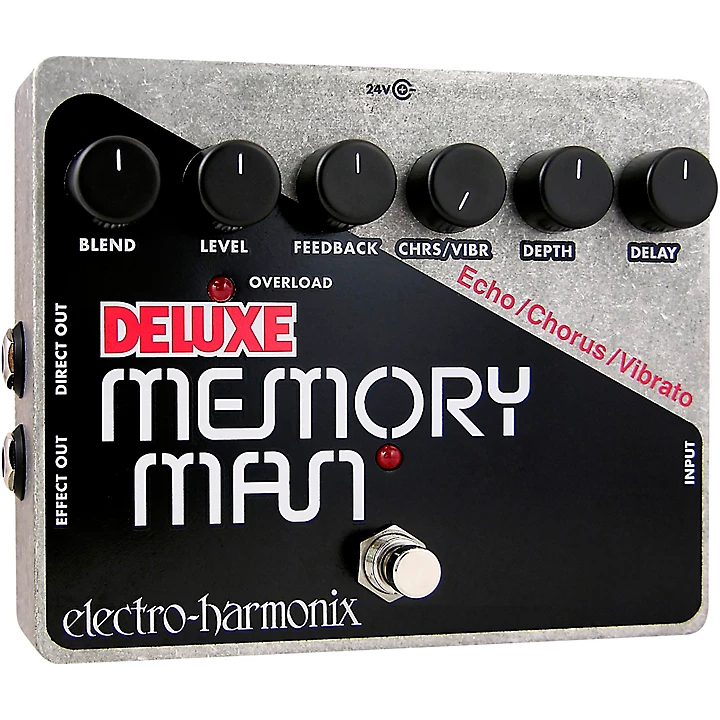Electro Harmonix Deluxe Memory Man XO Analog Delay Guitar Effects Pedal Level 1 620417004000000.gc