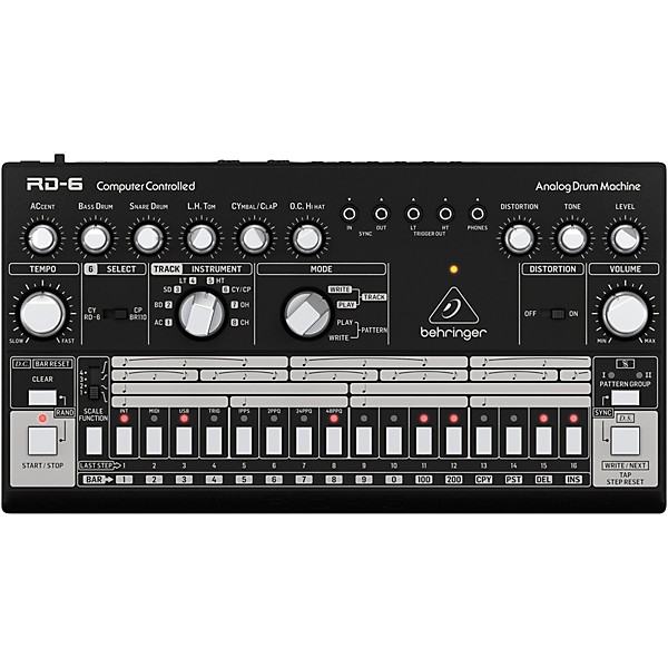 RD 6 BK Analog Drum Machine Black
