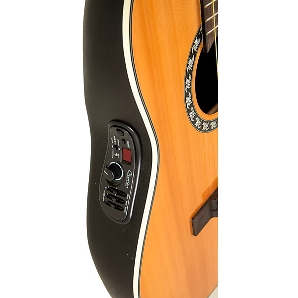 Ovation 1773AX 4 G Pro Series Mid Depth Nylon String Classical Acoustic Electric Guitar Natural